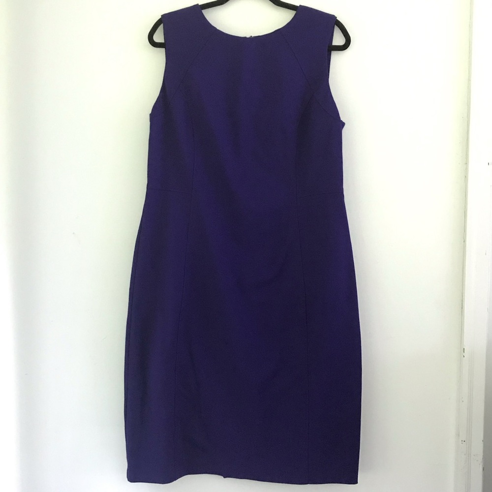 Talbots Classic Sleeveless Purple Sheath Dress NEW